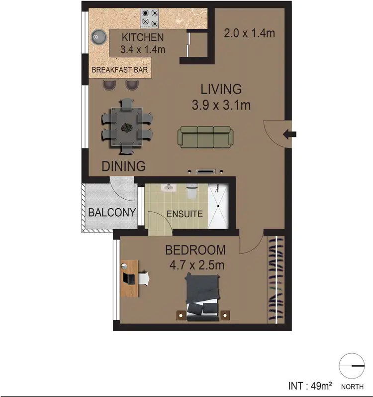 Floorplan of Homely apartment listing, 57/441 Alfred Street North, Neutral Bay NSW 2089