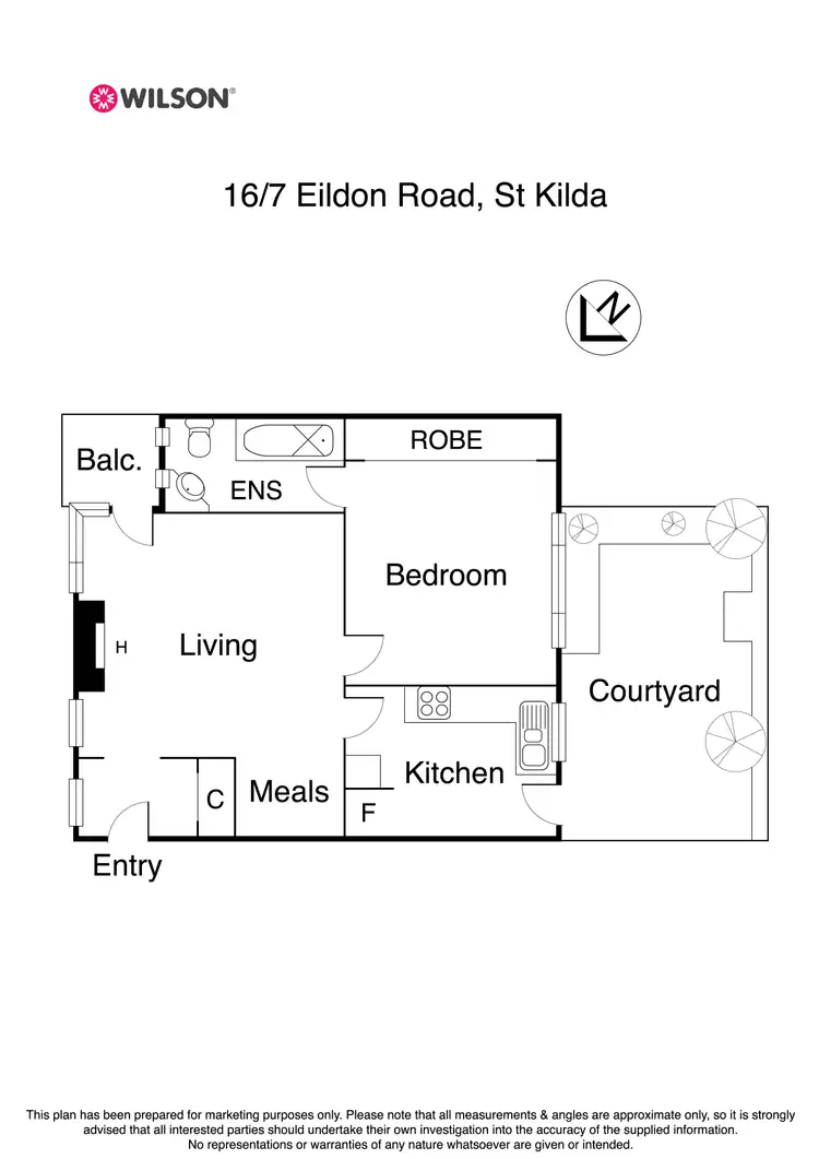 Floorplan of Homely apartment listing, 16/7 Eildon Road, St Kilda VIC 3182