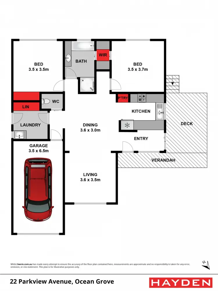 Floorplan of Homely house listing, 22 Parkview Avenue, Ocean Grove VIC 3226