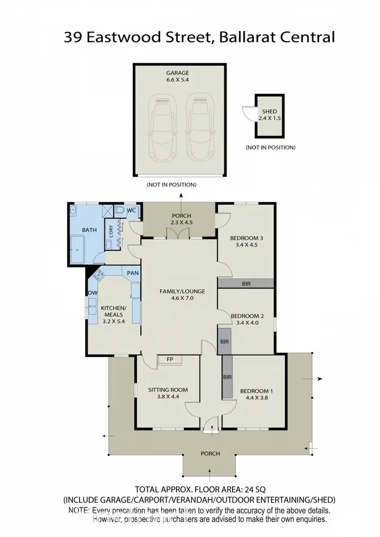 Floorplan of Homely house listing, 39 Eastwood Street, Ballarat Central VIC 3350