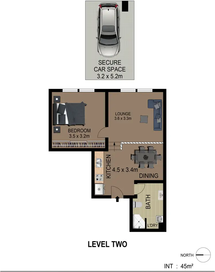 Floorplan of Homely apartment listing, 203/2 Macpherson Street, Cremorne NSW 2090