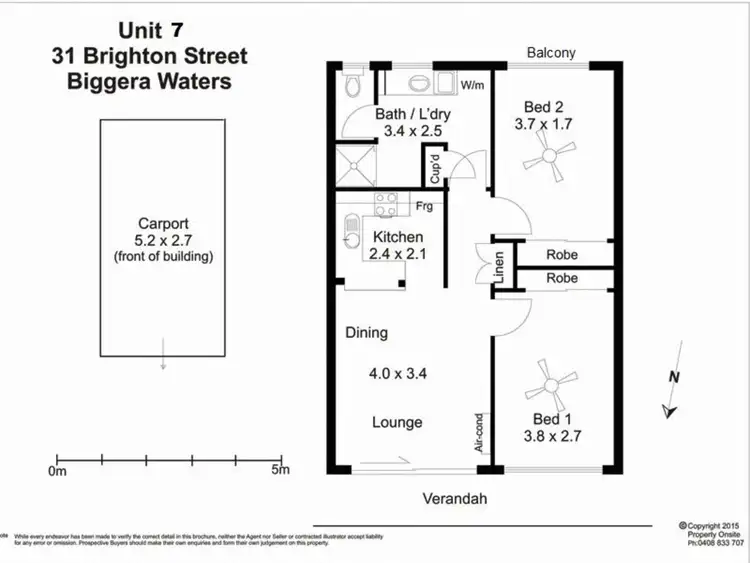 Floorplan of Homely unit listing, 7/31 Brighton Street, Biggera Waters QLD 4216