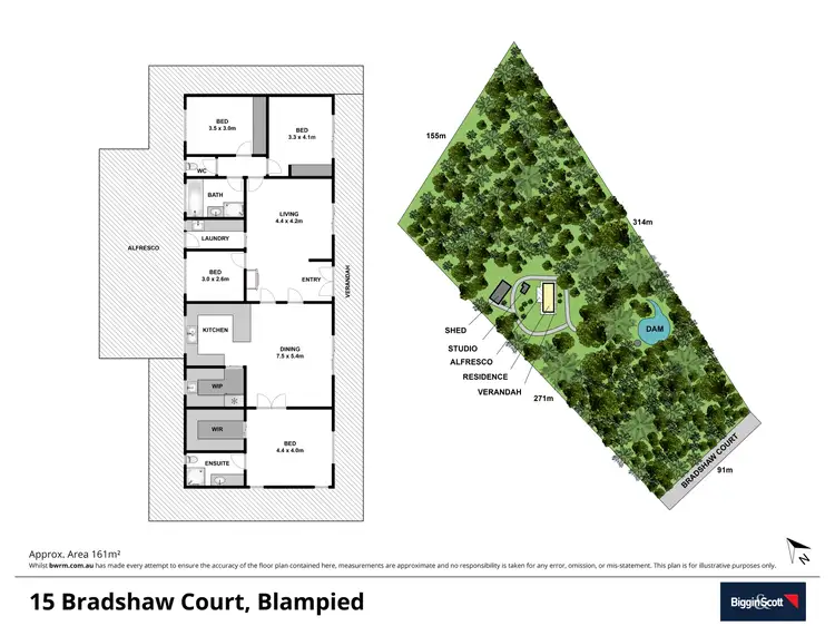 Floorplan of Homely house listing, 15 Bradshaw Court, Blampied VIC 3364