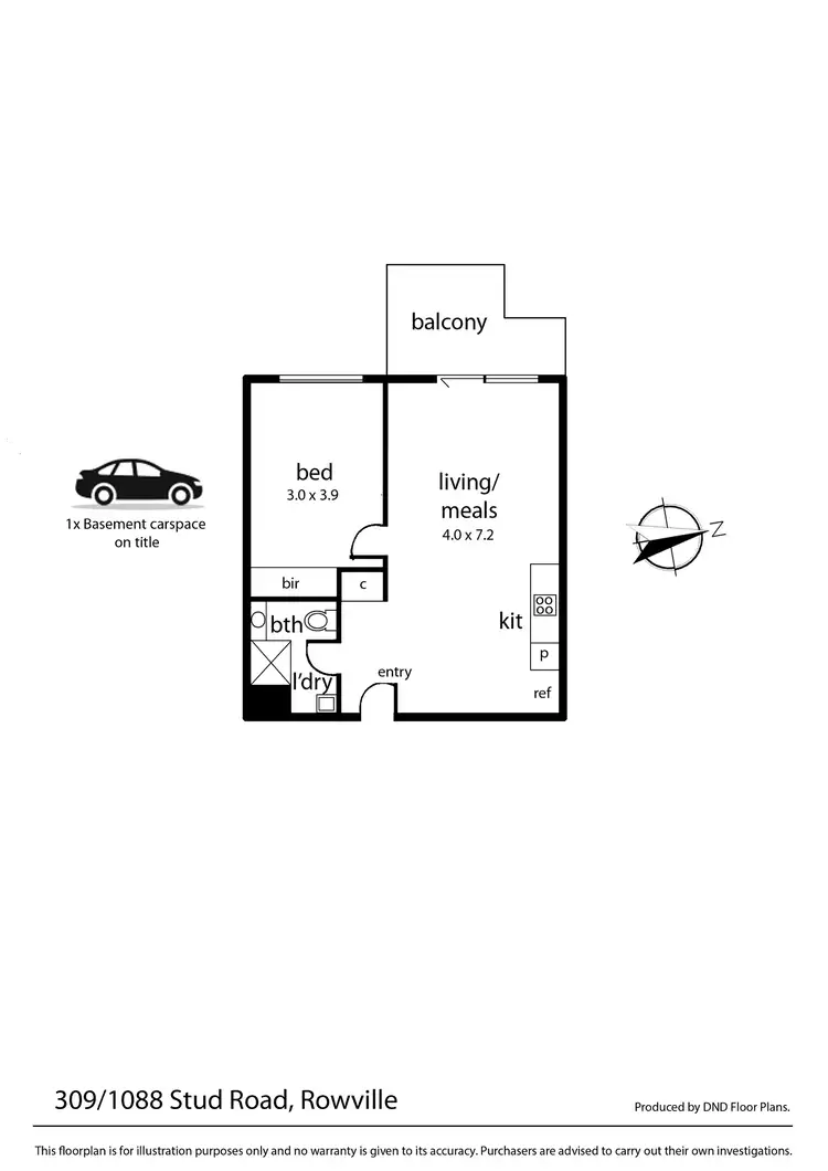 Floorplan of Homely apartment listing, 309/1088 Stud Road, Rowville VIC 3178