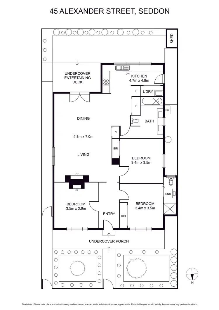Floorplan of Homely house listing, 45 Alexander Street, Seddon VIC 3011