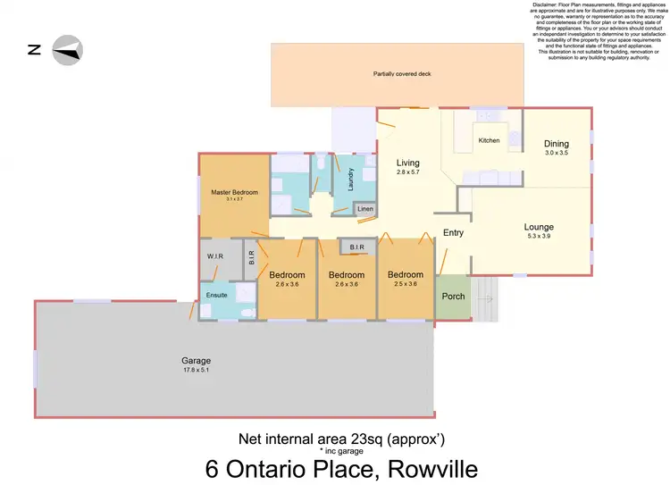 Floorplan of Homely house listing, 6 Ontario Place, Rowville VIC 3178