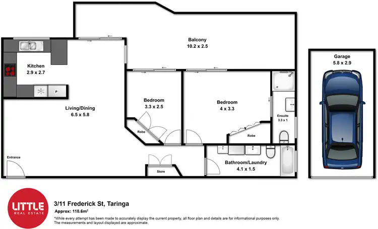 Floorplan of Homely apartment listing, 3/11 Frederick Street, Taringa QLD 4068