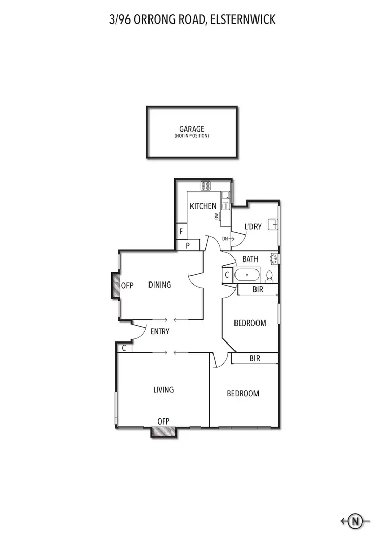 Floorplan of Homely apartment listing, 3/96 Orrong Road, Elsternwick VIC 3185