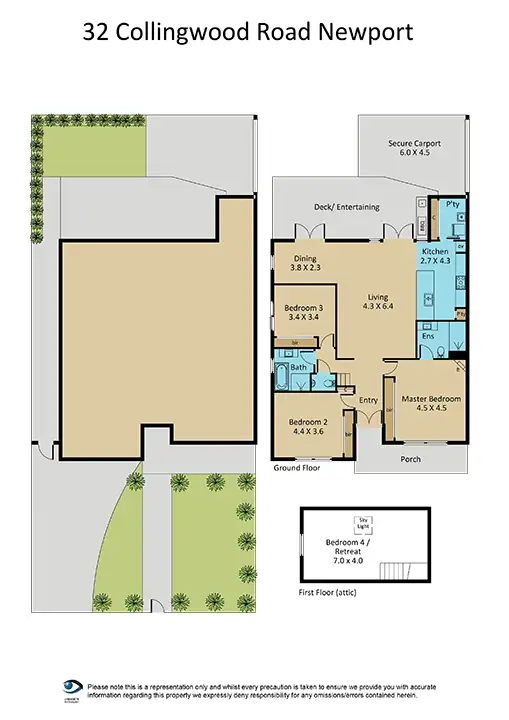 Floorplan of Homely house listing, 32 Collingwood Road, Newport VIC 3015