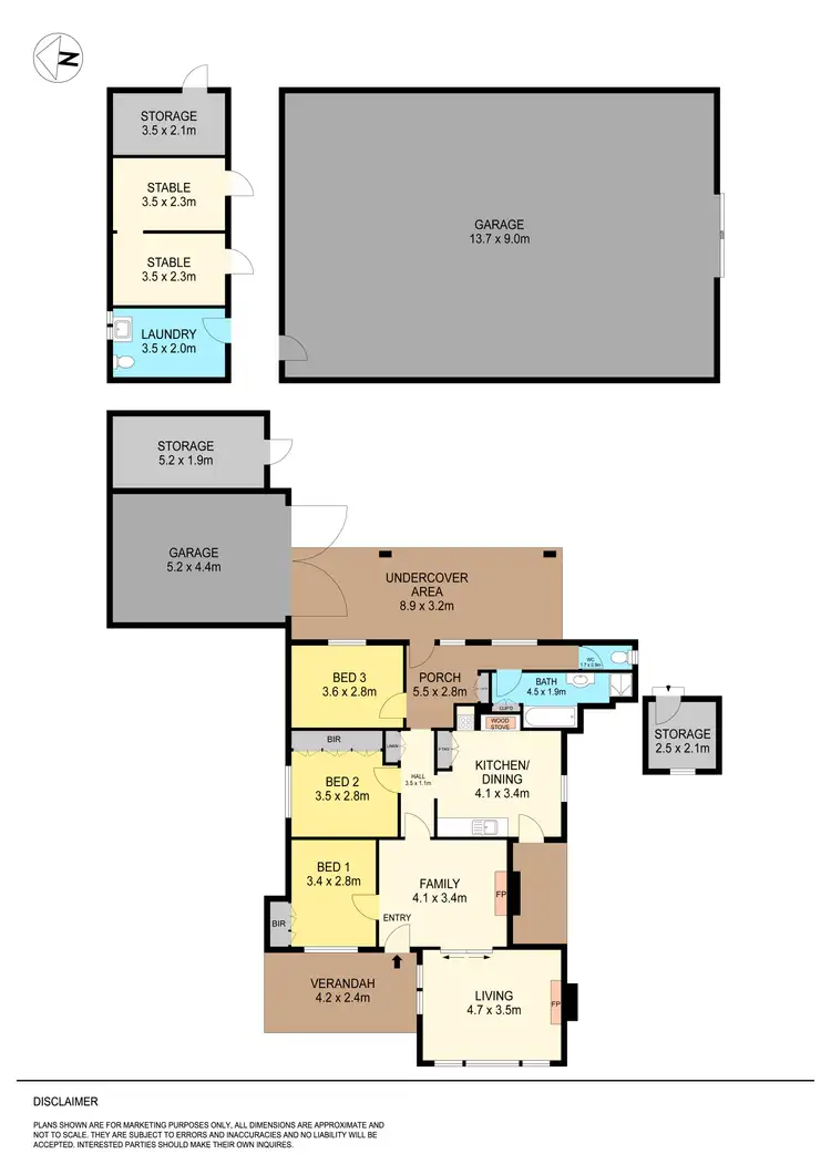 Floorplan of Homely rural property listing, 16 Beaufort Road, Skipton VIC 3361