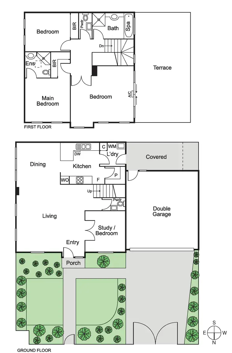 Floorplan of Homely townhouse listing, 1/37-41 Milburn Grove, St Kilda East VIC 3183