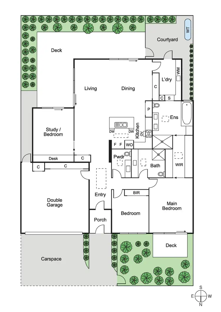 Floorplan of Homely townhouse listing, 2/31 Sylverly Grove, Caulfield VIC 3162