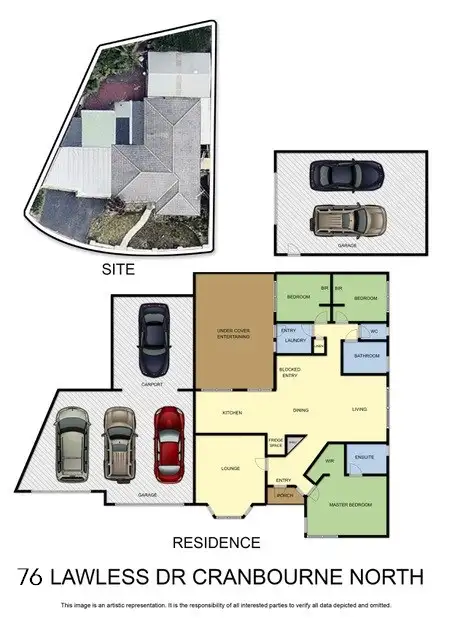 Floorplan of Homely house listing, 76 Lawless Drive, Cranbourne North VIC 3977