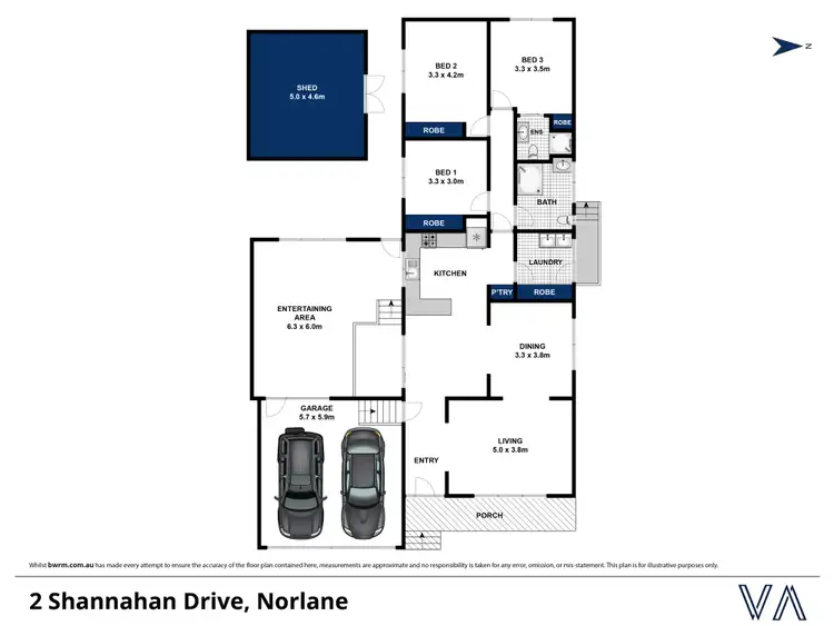 Floorplan of Homely house listing, 2 Shannahan Drive, Norlane VIC 3214