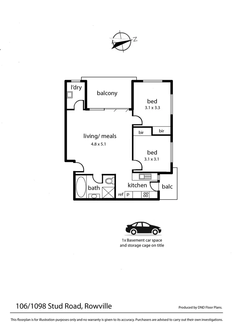 Floorplan of Homely apartment listing, 106/1098 Stud Road, Rowville VIC 3178