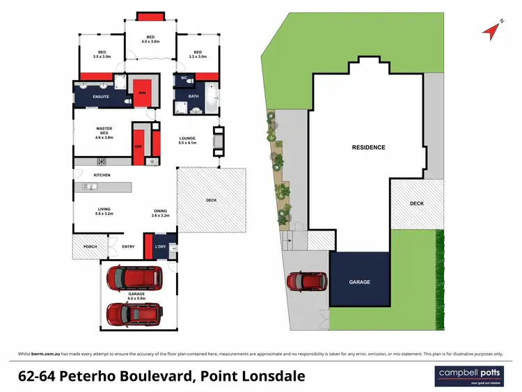 Floorplan of Homely house listing, 62-64 Peterho Boulevard, Point Lonsdale VIC 3225