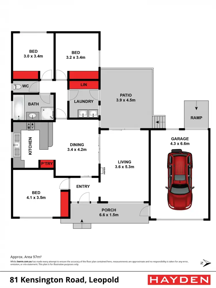 Floorplan of Homely house listing, 81 Kensington Road, Leopold VIC 3224