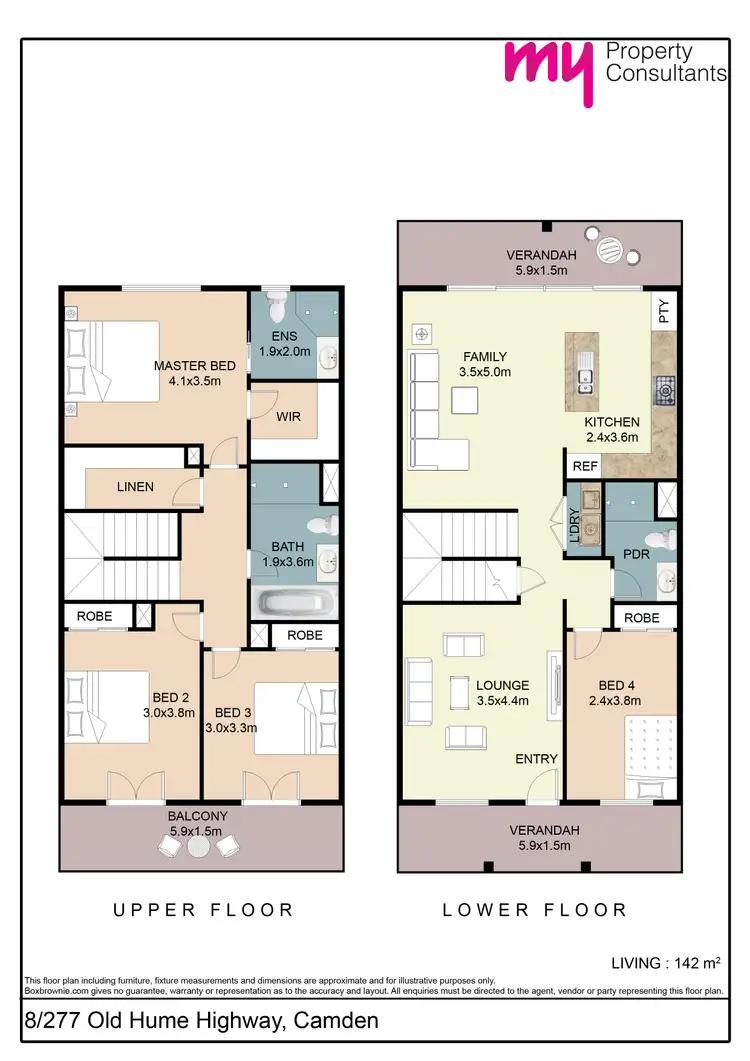 Floorplan of Homely townhouse listing, 8/2 Wire Lane, Camden South NSW 2570