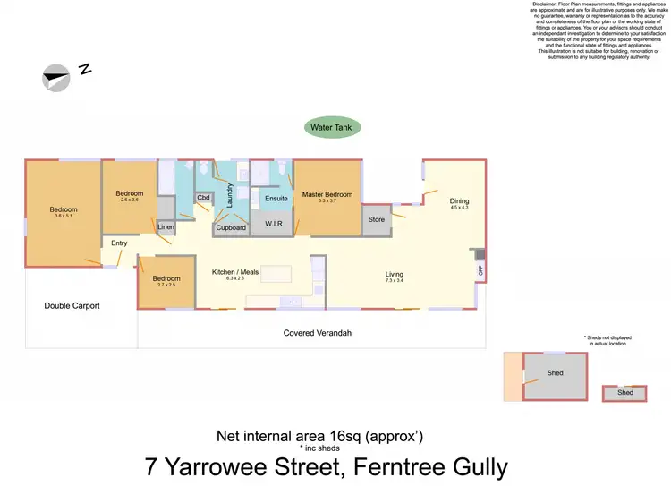 Floorplan of Homely house listing, 7 Yarrowee Street, Ferntree Gully VIC 3156