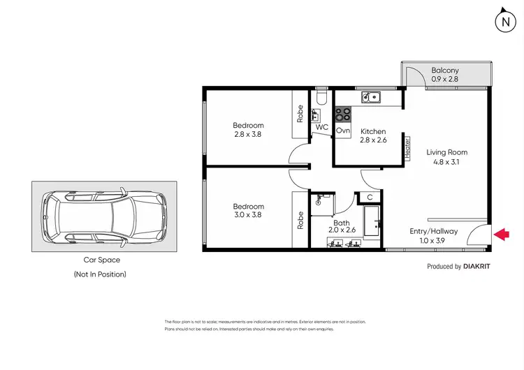 Floorplan of Homely apartment listing, 1/23 Lansdowne Road, St Kilda East VIC 3183