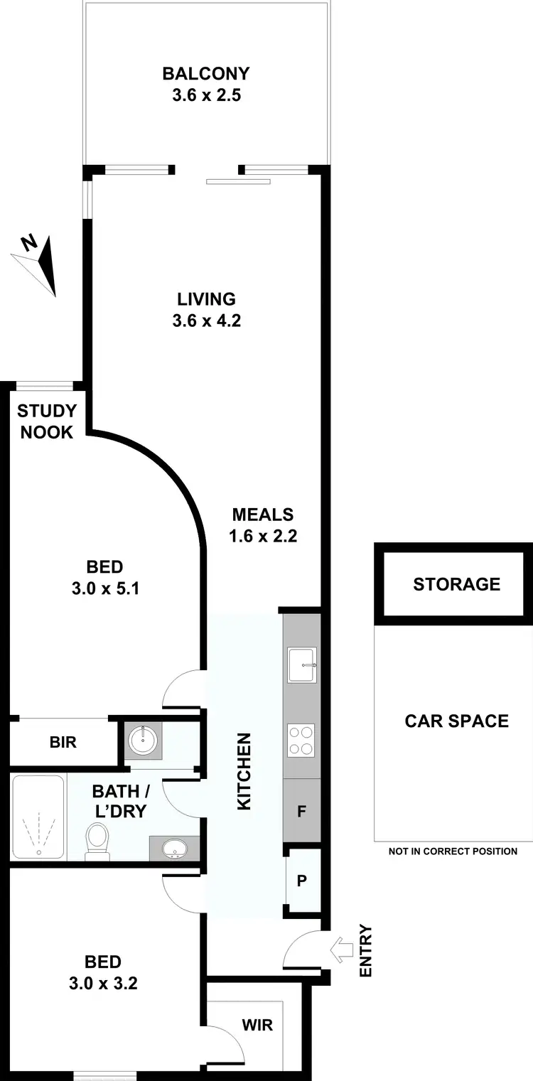 Floorplan of Homely apartment listing, 204/105 Nott Street, Port Melbourne VIC 3207