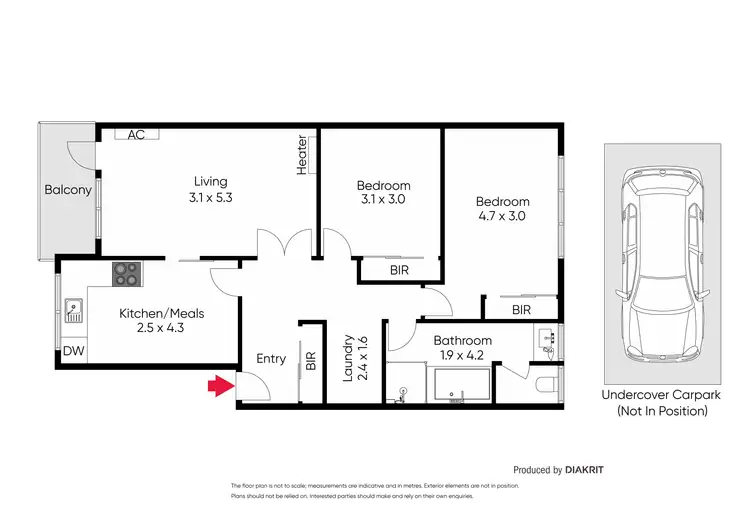 Floorplan of Homely apartment listing, 14/10 Dickens Street, Elwood VIC 3184