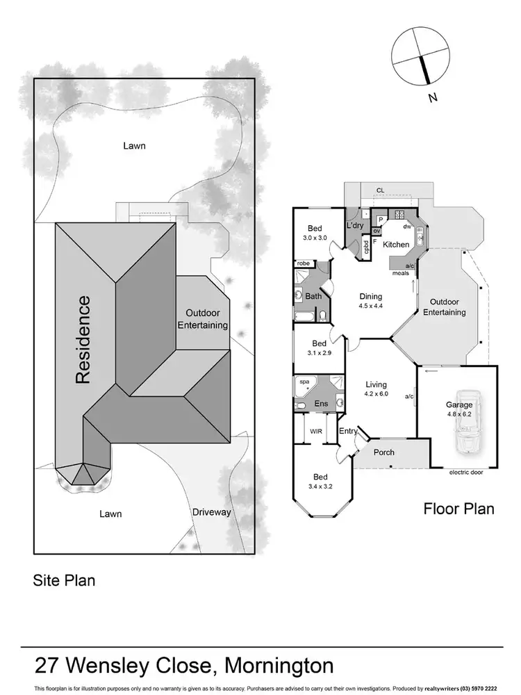 Floorplan of Homely house listing, 27 Wensley Close, Mornington VIC 3931
