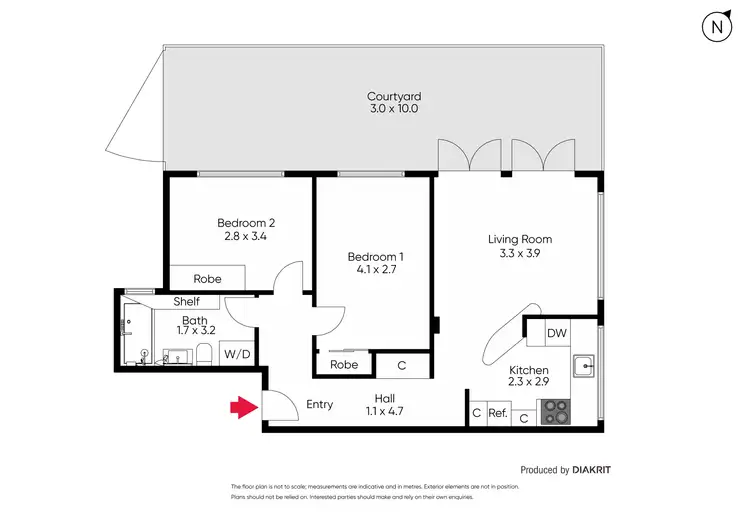 Floorplan of Homely apartment listing, 8/8 Mitford Street, St Kilda VIC 3182