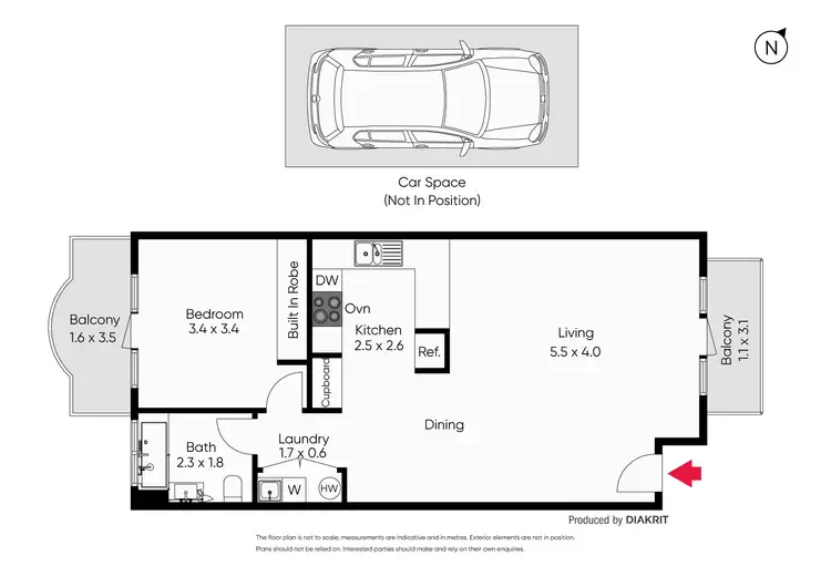 Floorplan of Homely apartment listing, 76/151 Fitzroy Street, St Kilda VIC 3182