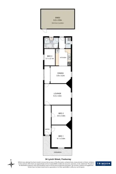 Floorplan of Homely house listing, 34 Lynch Street, Footscray VIC 3011