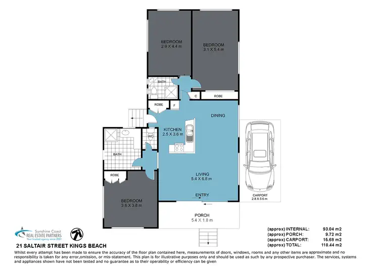 Floorplan of Homely house listing, 21 Saltair Street, Kings Beach QLD 4551