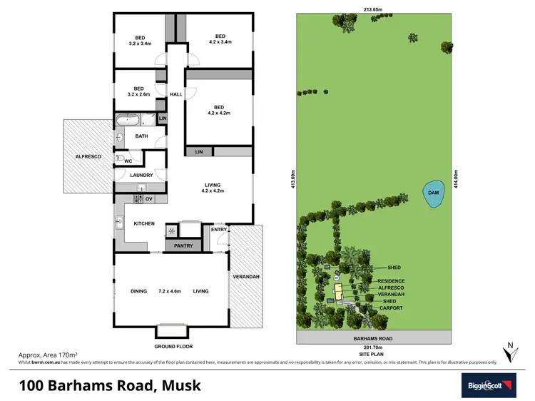Floorplan of Homely house listing, 100 Barhams Road, Musk VIC 3461