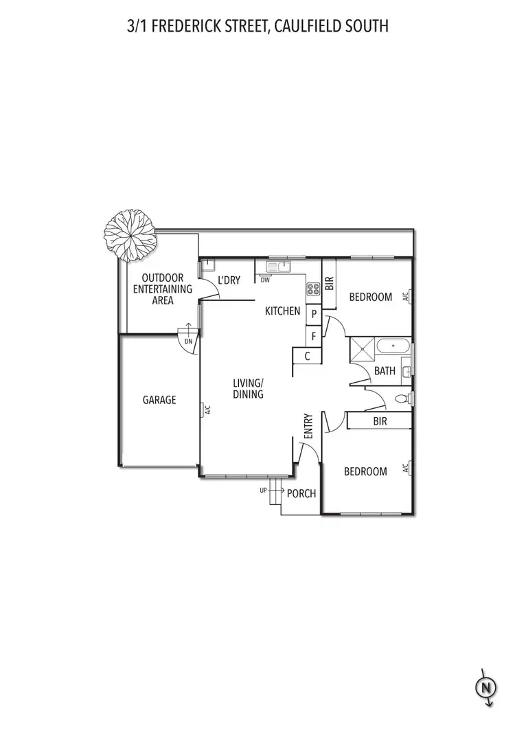 Floorplan of Homely unit listing, 3/1 Frederick Street, Caulfield South VIC 3162
