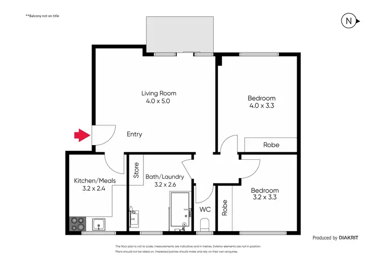 Floorplan of Homely apartment listing, 17/80 O'Shanassy Street, North Melbourne VIC 3051