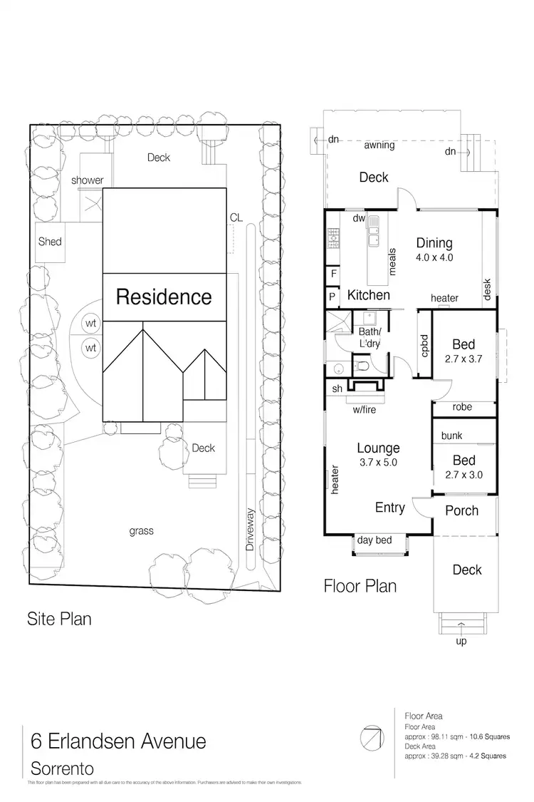 Floorplan of Homely house listing, 6 Erlandsen Avenue, Sorrento VIC 3943