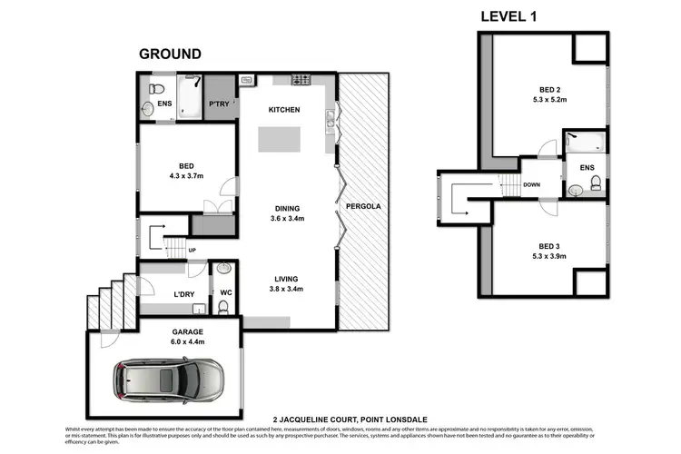 Floorplan of Homely house listing, 2 Jacqueline Court, Point Lonsdale VIC 3225