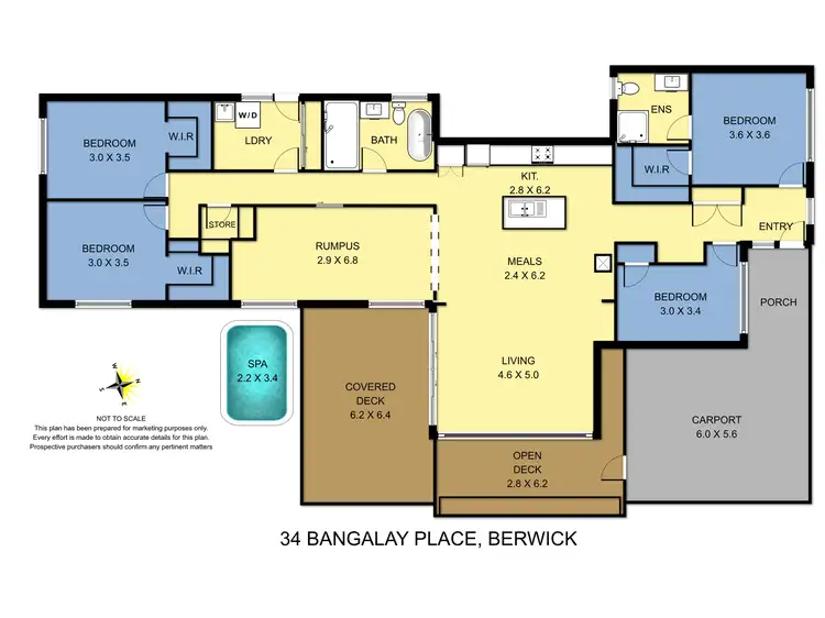 Floorplan of Homely house listing, 34 Bangalay Place, Berwick VIC 3806