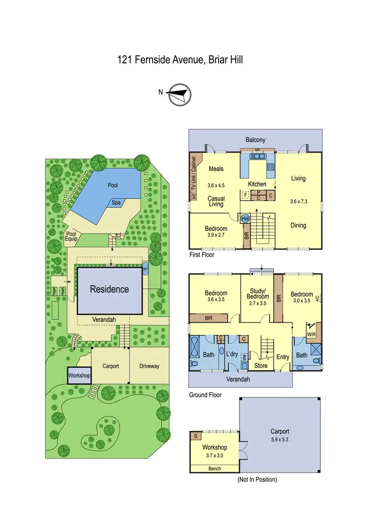 Floorplan of Homely house listing, 121 Fernside Avenue, Briar Hill VIC 3088