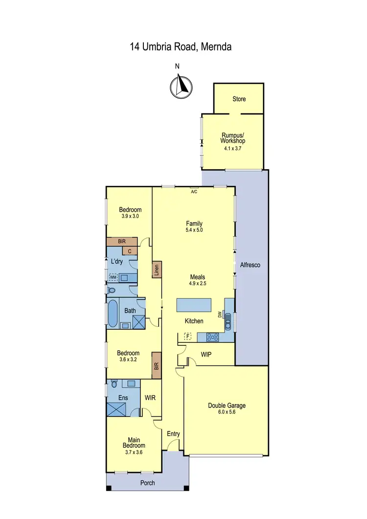Floorplan of Homely house listing, 14 Umbria Road, Mernda VIC 3754