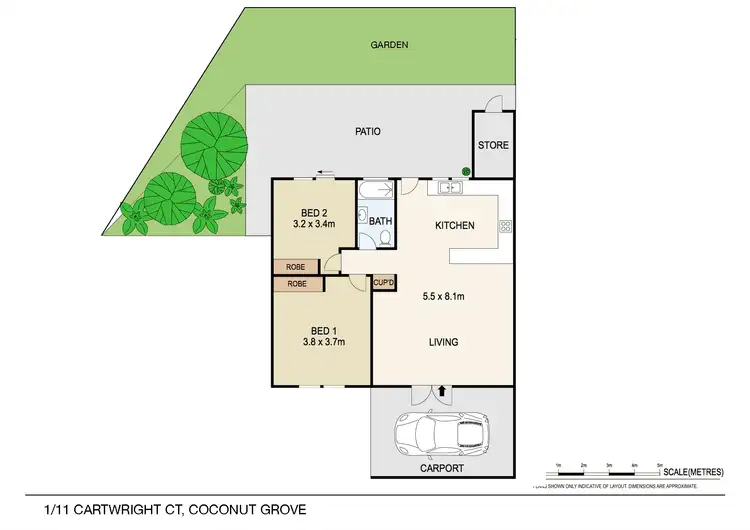 Floorplan of Homely unit listing, 1/11 Cartwright Court, Coconut Grove NT 810