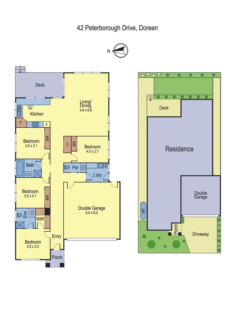 Floorplan of Homely house listing, 42 Peterborough Drive, Doreen VIC 3754