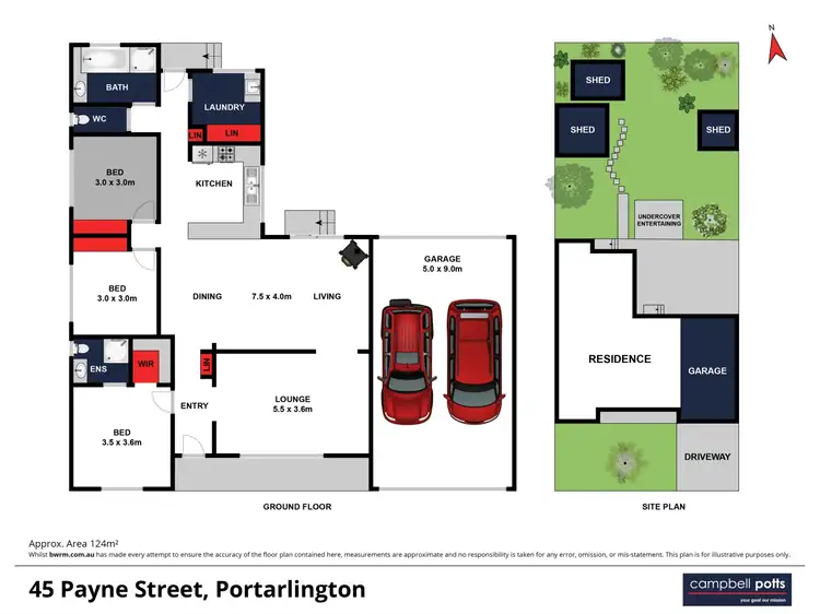 Floorplan of Homely house listing, 45 Payne Street, Portarlington VIC 3223