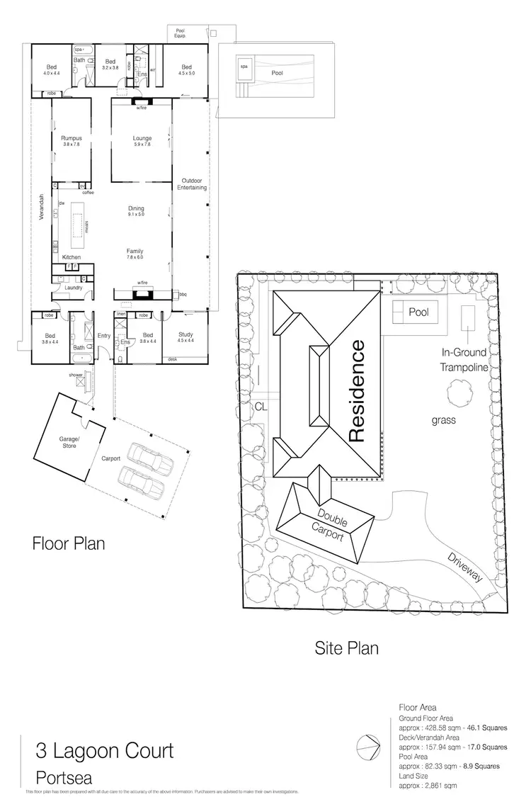 Floorplan of Homely house listing, 3 Lagoon Court, Portsea VIC 3944
