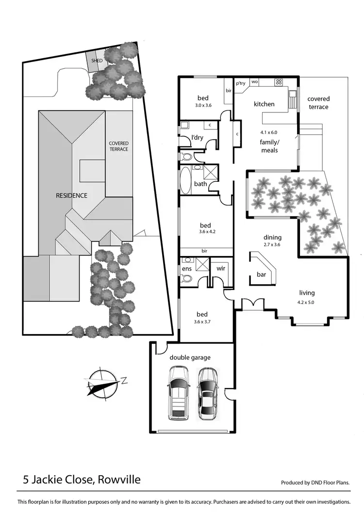 Floorplan of Homely house listing, 5 Jackie Close, Rowville VIC 3178