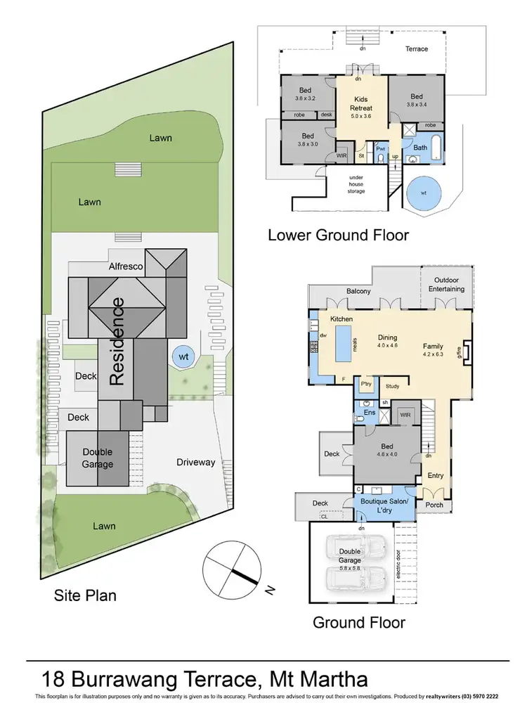 Floorplan of Homely house listing, 18 Burrawang Terrace, Mount Martha VIC 3934