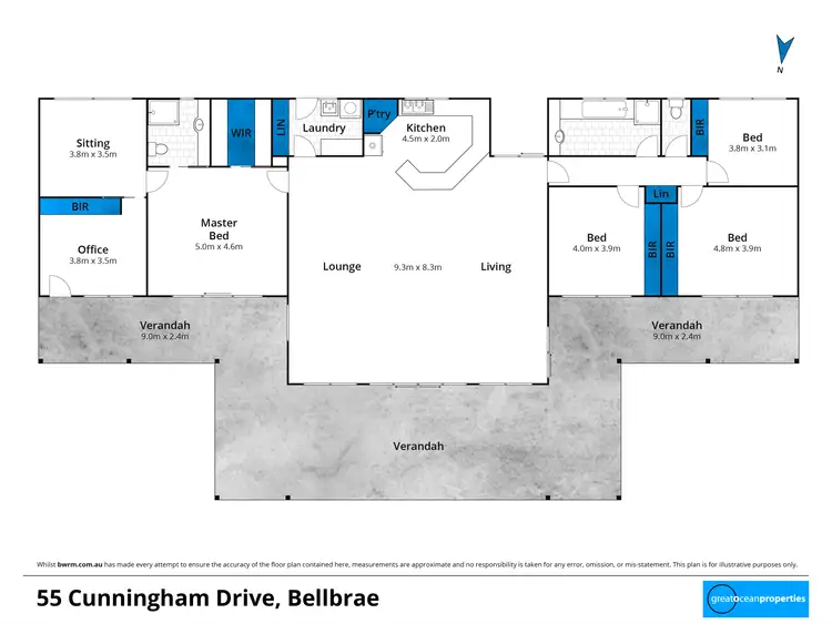 Floorplan of Homely house listing, 55 Cunningham Drive, Bellbrae VIC 3228