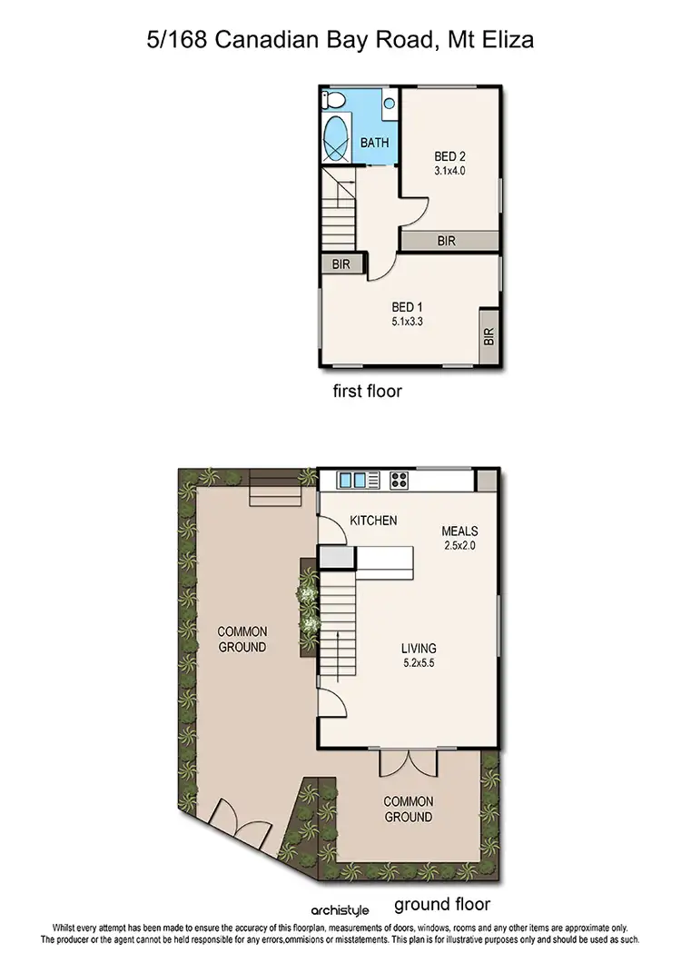 Floorplan of Homely townhouse listing, 5/168 Canadian Bay Road, Mount Eliza VIC 3930