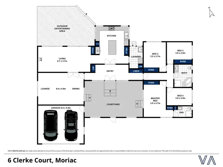 Floorplan of Homely house listing, 6 Clerke Court, Moriac VIC 3240