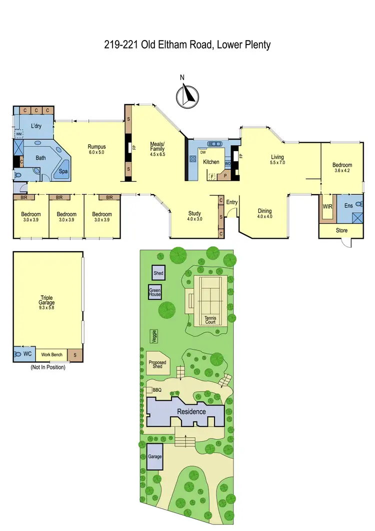 Floorplan of Homely house listing, 219-221 Old Eltham Road, Lower Plenty VIC 3093