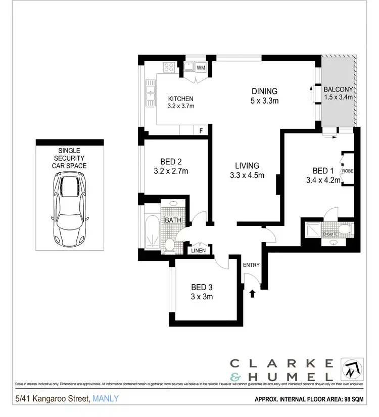 Floorplan of Homely apartment listing, 5/41 Kangaroo Street, Manly NSW 2095